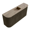 Mondiaz JOYA-DLUX Meuble de salle de bains 93.2cm - arrondi gauche et droite couleur Shadow - Vasque FAYE position Milieu Sans trou de robinet couleur Arena SW1424850