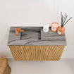 Mondiaz JOYA-DLUX Meuble de salle de bains 60cm - couleur Oak - Vasque FAYE position Gauche 1 trou de robinet couleur Sombra. SW1424227
