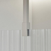 Fortifura Galeria Douche à l'italienne - 30x200cm - Verre nervuré - Bras plafond - Acier inoxydable brossé SW957505