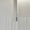 FortiFura Galeria inloopdouche - 100x200cm - ribbelglas - plafondarm - geborsteld RVS SW957348