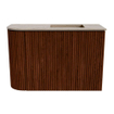 Mondiaz JOYA-DLUX 61.6cm toiletmeubel - ronding links kleur Ruby - Wastafel FAYE positie Rechts 1 kraangat kleur Arena. SW1425294
