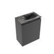 MONDIAZ TURE-DLUX Meuble toilette - 40cm - Dark Grey - EDEN - vasque Lava - position droite - sans trou de robinet SW1103754