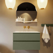 Mondiaz VICA-DLUX Ensemble de meuble de salle de bain - 80cm - meuble sous-vasque armée - 2 tiroirs - lavabo encastrée nuage milieu - sans trous de robinet - version haute de 60cm - ostra SW1087035