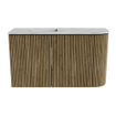 Mondiaz JOYA-DLUX 71.6cm toiletmeubel - ronding rechts kleur Dusk - Wastafel FAYE positie Links 1 kraangat kleur Glace. SW1423206