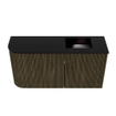 Mondiaz JOYA 81.6cm toiletmeubel - ronding links kleur Shadow - Wastafel FAYE positie Rechts Zonder kraangat kleur Urban. SW1421552