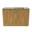 Mondiaz JOYA-DLUX 60cm toiletmeubel - kleur Oak - Wastafel FAYE positie Rechts 1 kraangat kleur Sombra. SW1424229