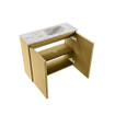 MONDIAZ TURE-DLUX Meuble toilette - 60cm - Oro - EDEN - vasque Glace - position droite - 1 trou de robinet SW1103430