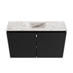 MONDIAZ TURE-DLUX Meuble toilette - 80cm - Urban - EDEN - vasque Glace - position centrale - 1 trou de robinet SW1103123