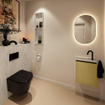 MONDIAZ TURE-DLUX Meuble de toilettes 40 cm Oro. EDEN vasque Opalo position gauche. Avec 1 trou de robinet. SW1104449