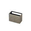 INK Wastafelonderkast - 90x45x65cm - 2 lades - push to open - met rechte opdekfronten - MFC - Greige eiken SW352534