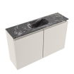 MONDIAZ TURE-DLUX Meuble de toilettes 80cm Linen. Lavabo EDEN Lava position milieu. Avec 1 trou de robinet. SW1103865