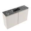 MONDIAZ TURE-DLUX Meuble toilette - 80cm - Linen - EDEN - vasque Lava - position centrale - 1 trou de robinet SW1103865