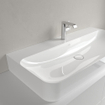 Villeroy & Boch Finion Lavabo à poser face inférieure meulée 100x47cm avec 1 trou pour robinetterie ceramic+ avec trop-plein caché blanc SW106504