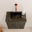 Mondiaz JOYA-DLUX Meuble de toilette 40cm - couleur Shadow - Vasque FAYE position Milieu Sans trou de robinet couleur Lava SW1422870