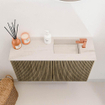 Mondiaz JOYA-DLUX 70cm toiletmeubel - kleur Dusk - Wastafel FAYE positie Rechts 1 kraangat kleur Meli. SW1425815