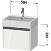 Duravit Ketho 2 meuble sous-lavabo avec 1 tiroir 58,4x46x44cm avec poignée anthracite chêne naturel mat SW772767
