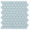 SAMPLE By Goof mozaiek hexagon light blue Wandtegel Mozaiek Mat Blauw SW735626