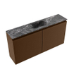 MONDIAZ TURE-DLUX Meuble toilette - 100cm - Rust - EDEN - vasque Lava - position centrale - sans trou de robinet SW1104004