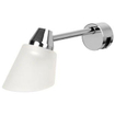 Plieger luminaire d'éclairage avec dispositif de serrage avec verre blanc (abat-jour) rond 12V chrome 4350360