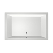 Xenz Society Duobad - 190x120x53 - afvoer Midden - acryl - wit SW103463