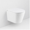 QeramiQ Dely Toiletset - inbouwreservoir Qeramiq Flush - slim zitting - kunststof glans witte bedieningsplaat - ronde knoppen - glans wit SW1579153