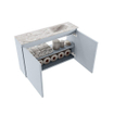 MONDIAZ TURE-DLUX meuble WC 80cm Clay. Lavabo EDEN Glace position droite. Sans trou de robinet. SW1103255