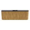 Mondiaz JOYA 123.2cm toiletmeubel - ronding links en rechts kleur Oak - Wastafel FAYE positie Midden Zonder kraangat kleur Urban. SW1421236