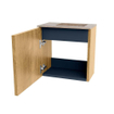 Mondiaz JOYA-DLUX 40cm toiletmeubel - kleur Oak - Wastafel FAYE positie Rechts Zonder kraangat kleur Saba. SW1424153