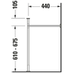 Duravit Vero Console pour lavabo hauteur réglable +5cm métal chrome SW209405