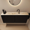 MONDIAZ TURE-DLUX Meuble toilette - 120cm - Urban - EDEN - vasque Frappe - position centrale - 1 trou de robinet SW1102628