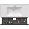 Duravit D-Neo Ensemble de meuble avec meuble sous-lavabo avec 2 tiroirs avec softclose 100x20x48cm incl. lavabo blanc brillant SW642227
