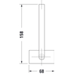 Duravit Karree porte-rouleau de réserve chromé SW55121