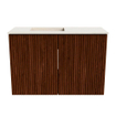 Mondiaz JOYA-DLUX 60cm toiletmeubel - kleur Ruby - Wastafel FAYE positie Links Zonder kraangat kleur Meli. SW1425346