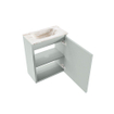 MONDIAZ TURE-DLUX Meuble toilette - 40cm - Greey - EDEN - vasque Frappe - position centrale - sans trou de robinet SW1102761