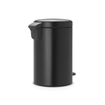 Brabantia NewIcon Poubelle à pédale - 12 litres - seau intérieur en plastique - noir mat SW767502