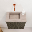Mondiaz JOYA-DLUX Meuble de toilette 40cm - couleur Shadow - Lavabo FAYE position Gauche Sans trou de robinet couleur Saba SW1425113