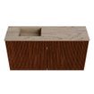 Mondiaz JOYA-DLUX 80cm toiletmeubel - kleur Ruby - Wastafel FAYE positie Links 1 kraangat kleur Arena. SW1425274