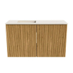 Mondiaz JOYA-DLUX Meuble de toilette 70cm - couleur Chêne - Vasque FAYE position Gauche Sans trou de robinet couleur Meli. SW1423943