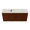 Mondiaz JOYA-DLUX 90cm meuble de salle de bains - couleur Ruby - Vasque FAYE position Gauche 1 trou de robinet couleur Ostra. SW1423768
