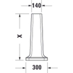 Duravit 1930 - Zuil, 30x28 cm, wit 0293385
