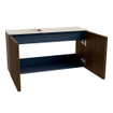 Mondiaz JOYA-DLUX 80cm meuble de salle de bains - couleur Walnut - Vasque FAYE position Gauche 1 trou de robinet couleur Nata. SW1424490