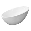Baignoire îlot Wiesbaden Oval 170 x 78 cm acrylique mat blanc avec bonde mat blanc SW295949