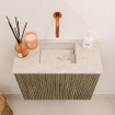 Mondiaz JOYA-DLUX Meuble de toilette 50cm - couleur Dusk - Vasque FAYE position Milieu Sans trou de robinet couleur Frappe SW1423063