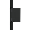 Fortifura Galeria Porte de douche - 200x70cm - 8mm - verre de sécurité - strié - charnières - poignée de porte - Noir mat - Verre clair SW1212541