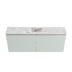 MONDIAZ TURE-DLUX Meuble toilette - 120cm - Greey - EDEN - vasque Glace - position centrale - 1 trou de robinet SW1103353