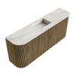 Mondiaz JOYA-DLUX 103.2cm toiletmeubel - ronding links en rechts kleur Dusk - Wastafel FAYE positie Midden 1 kraangat kleur Ostra. SW1423444