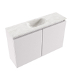 MONDIAZ TURE-DLUX Meuble toilette - 80cm - Cale - EDEN - vasque Ostra - position centrale - sans trou de robinet SW1104752