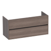 Saniclass Nexxt Wastafelonderkast - 120x46x55cm - 2 greeploze softclose lades - 2 sifonuitsparingen - MFC - legno viola SW208968