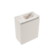 MONDIAZ TURE-DLUX Meuble toilette - 40cm - Linen - EDEN - vasque Frappe - position droite - 1 trou de robinet SW1102820