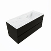 Mondiaz VICA-DLUX Ensemble de meuble de salle de bain - 110cm - meuble sous-vasque urban - 2 tiroirs - lavabo encastré cloud droite - 1 trou de robinet - version haute de 60cm - opalo SW1087748